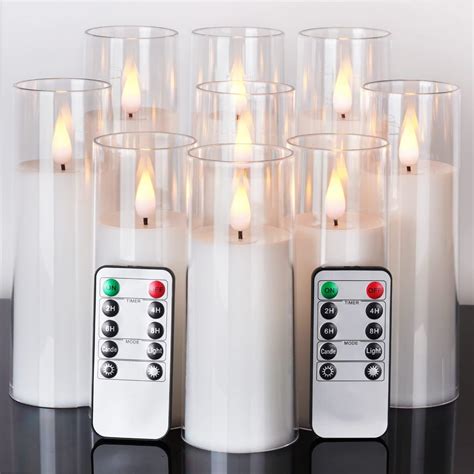 Amazon.com: Amagic Pure White Flameless Candles, Battery Operated ...