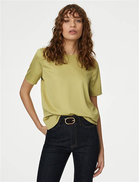 Buy Round Neck Top at Marks & Spencer