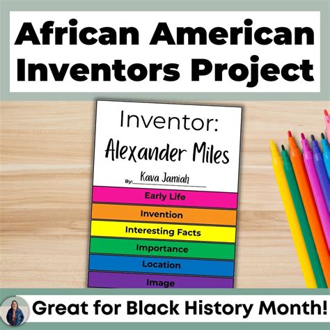 Famous African American Inventors Flipbook Black History Month Project ...