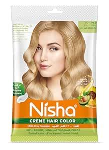 Nisha Creme Hair Color, Permanent Hair Colour Ultra Blonde, Silky ...