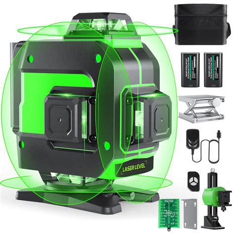 FELLAT Laser Level 4x360° Self Leveling Green Cross Line Laser for ...