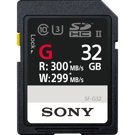 Sony 32GB SF-G Series UHS-II SDHC Memory Card SF-G32/T1 B&H