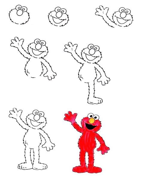 Elmo Drawing Tutorial 的图像结果