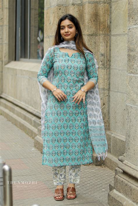 Elegant Cotton Salwar Kameez Suit For Office Wear