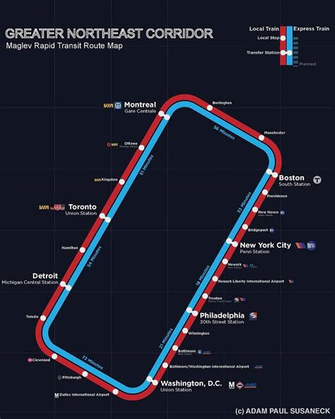 Image result for Northeastern Hyperloop Prospective Map