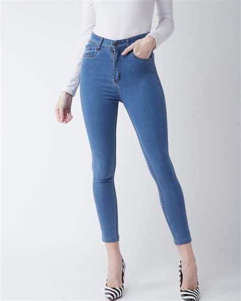 Buy Women's Blue Skinny Fit Jeans Online at Bewakoof