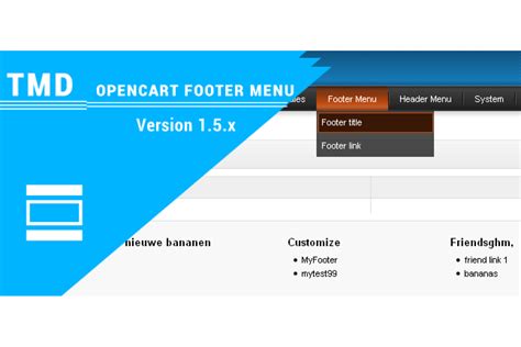 Opencart - Opencart Footer Menu (Multilanguage supported) 1.5.x