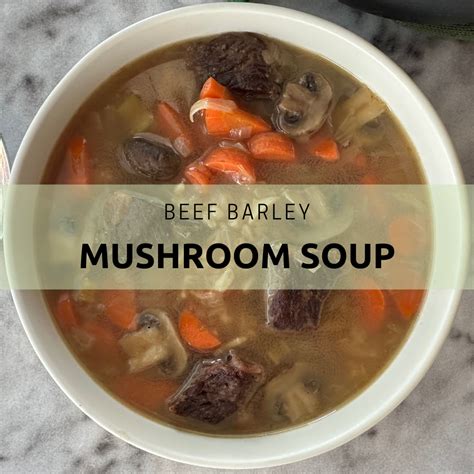 Beef Barley Mushroom Soup - Live Learn Lovewell