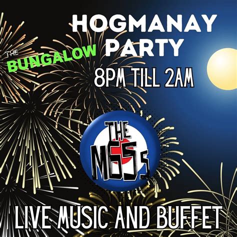 The Bungalow Hogmanay Party, The Bungalow Bar, Paisley, 31 December to ...