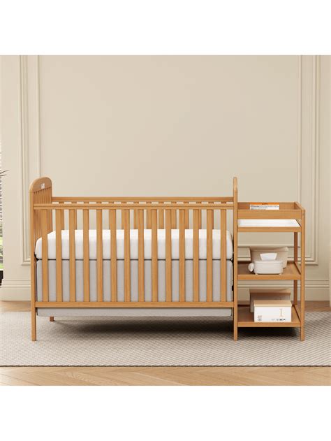 Goldzone 3-In-1 Convertible Baby Crib With Changing Table Combo, Wood ...