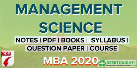 Management Science PDF 的图像结果