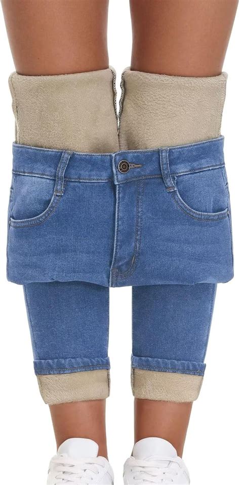 FCYMOV Womens Fleece Lined Jeans Skinny High Waisted Winter India | Ubuy