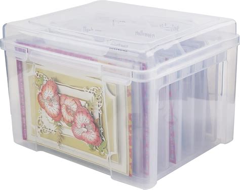 Buy Greeting Card Storage & Organizer Box with 6 Coloful Removable ...