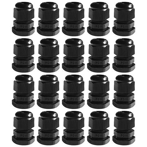 DGZZ PG11 Cable Gland 20PCS PG11 Black Nylon Waterproof IP68 5-10mm ...