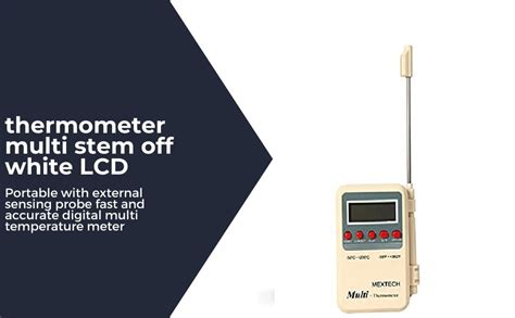 Mextech Digital Multi Stem Thermometer Temperature with External ...