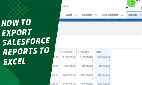 How to Export Salesforce to Excel 的图像结果