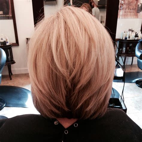 medium length stacked bob haircut