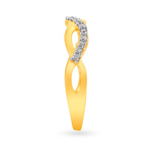 Contemporary Eternity Diamonds Gold Finger Ring