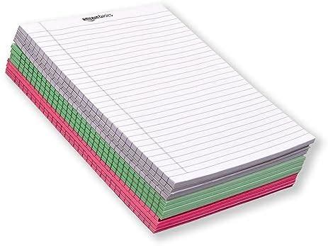 AmazonBasics Wide Ruled 10.5x8.5 - Inch 50-Sheet Lined Writing Note Pad ...