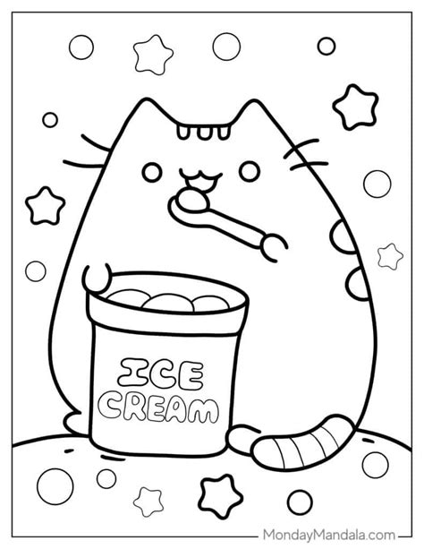 Pusheen Coloring Pages Printables