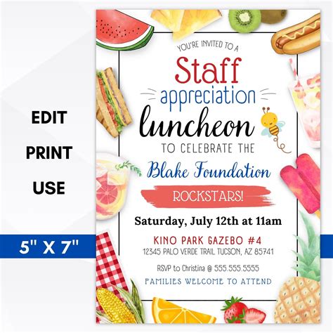 Employee Appreciation Lunch Flyer