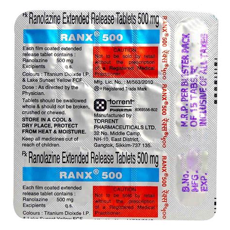 Ranx 500 Tablet 15's Price, Uses, Side Effects, Composition - Apollo ...