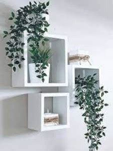 AN Craft square floating wall mount self display Rack -set of 3 MDF ...