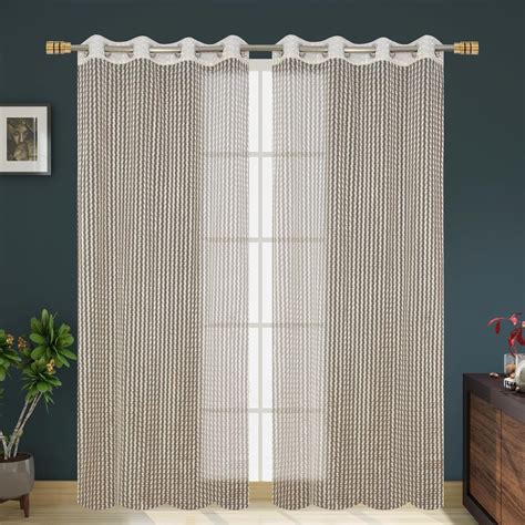 FRESH FROM LOOM Sheer Curtains 9 Feet Long Door and Window | Net ...