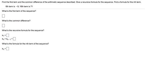 Image result for Recursive Formula with Common Difference