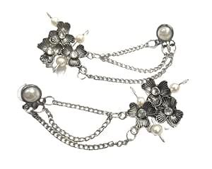 Dulcett Fashion Earcuffs for Women and Girls | Silver Platted Floral ...