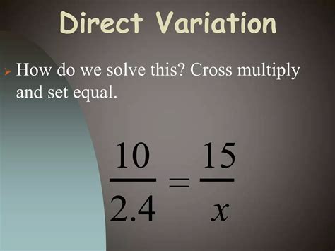 direct and inverse variations | PPTX