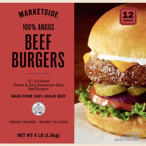 Marketside Sams Choice 100% Angus Beef Burgers, 4 lb, 12 Count India | Ubuy