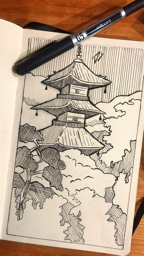 LANDSCAPE Draw | Sketches, Pen art drawings, Pen art work