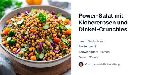 Power-Salat mit Kichererbsen und Dinkel-Crunchies | malsati