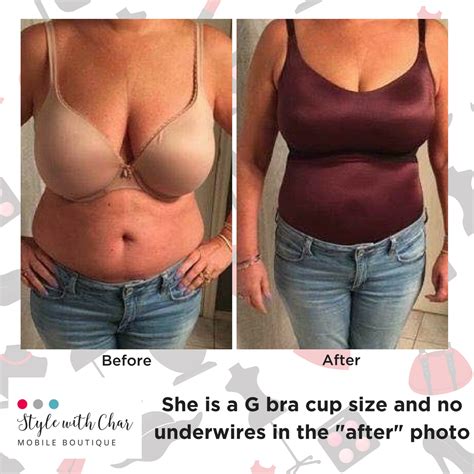 Yes, she is a G cup size for her bra and in the "after" photo, she's ...