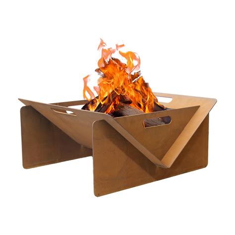 Snapklik.com : Folding Fire Pit Outdoor Portable Fire Pit Detachable ...