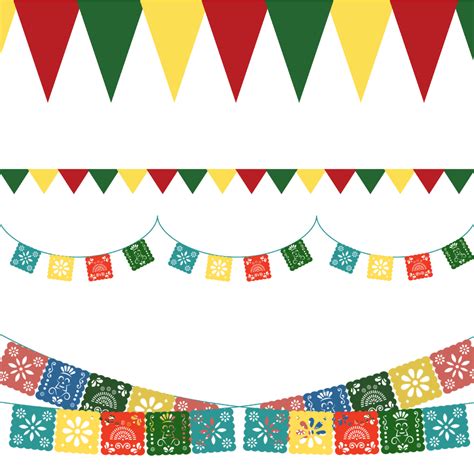 Free Mexican Party Flag Clipart Template to Edit Online