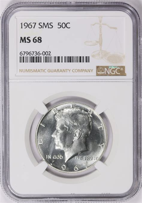 1967 Kennedy Half Dollar SMS NGC MS-68 (Item 1661343 ...