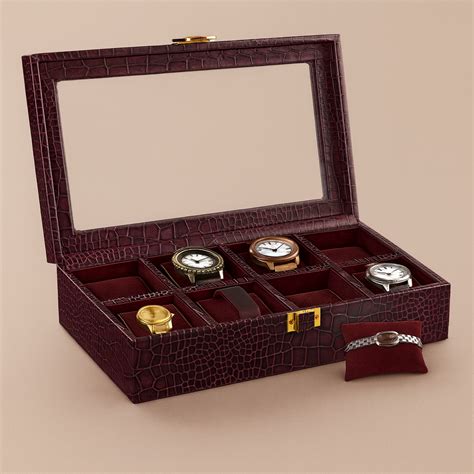 Premium 8 Slot Watch Box Collection | Leather Watch Organizers