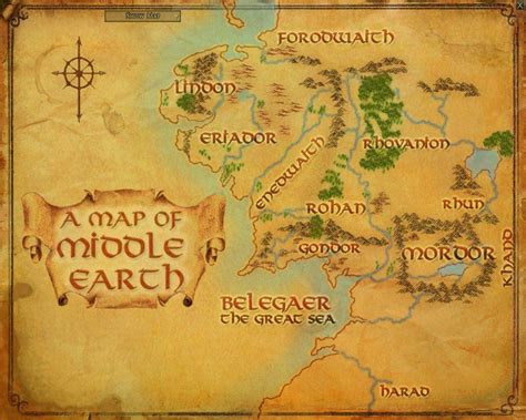 Map Of Middle Earth Wallpapers - Wallpaper Cave