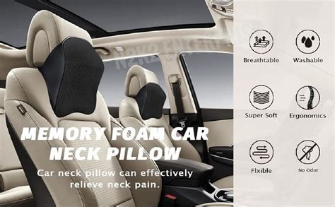 N2K2 ENTERPRISE Memory Foam Car Neck Rest Pillow Seat Cushion Headrest ...
