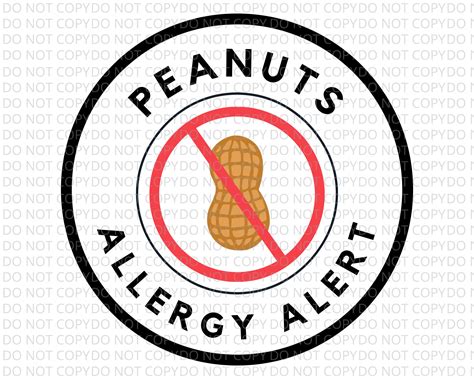 Peanuts Allergy SVG PDF PNG Alert Transparent Background Instant ...