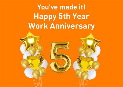 5 Year Work Anniversary Images