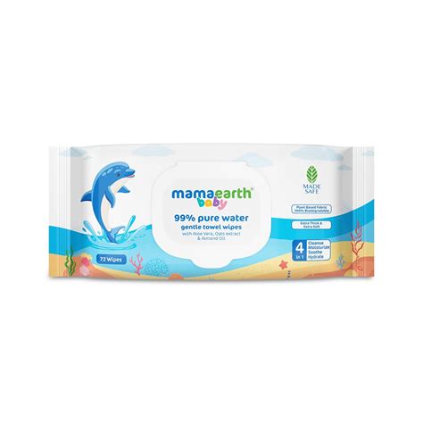 Buy Mamaearth Baby 99% Pure Water Gentle Towel Wipes-72pcs|Made Safe ...
