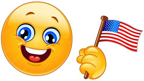 Premium Vector | Patriot Emoji Emoticon Celebrating 4th of July and ...