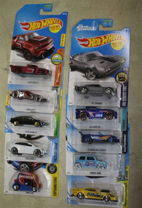 Lot - Assortment of 10 Collectible Hot Wheels