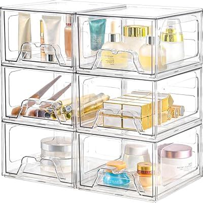 Homaigie Plastic Drawers Storage, 6 Pack Clear Stackable India | Ubuy
