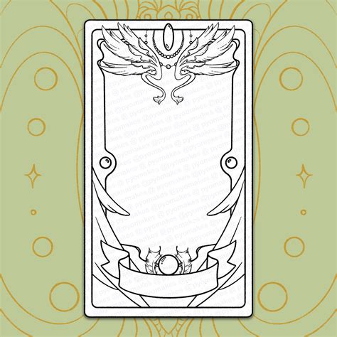 Flight Design Printable Tarot Card Template Blank Tarot Card Template ...