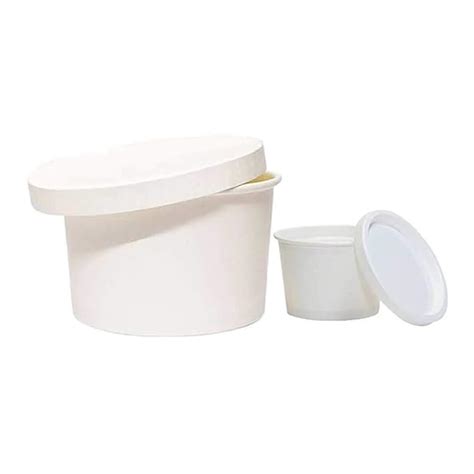 FOODLAB: Disposable {Paper Food Containers With Lids - 500ml (Qty: 25 ...