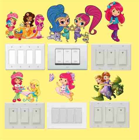 MADHUBAN DECOR 30 cm GIRLS AND DOLLS SWITCH WALL STICKER Self Adhesive ...